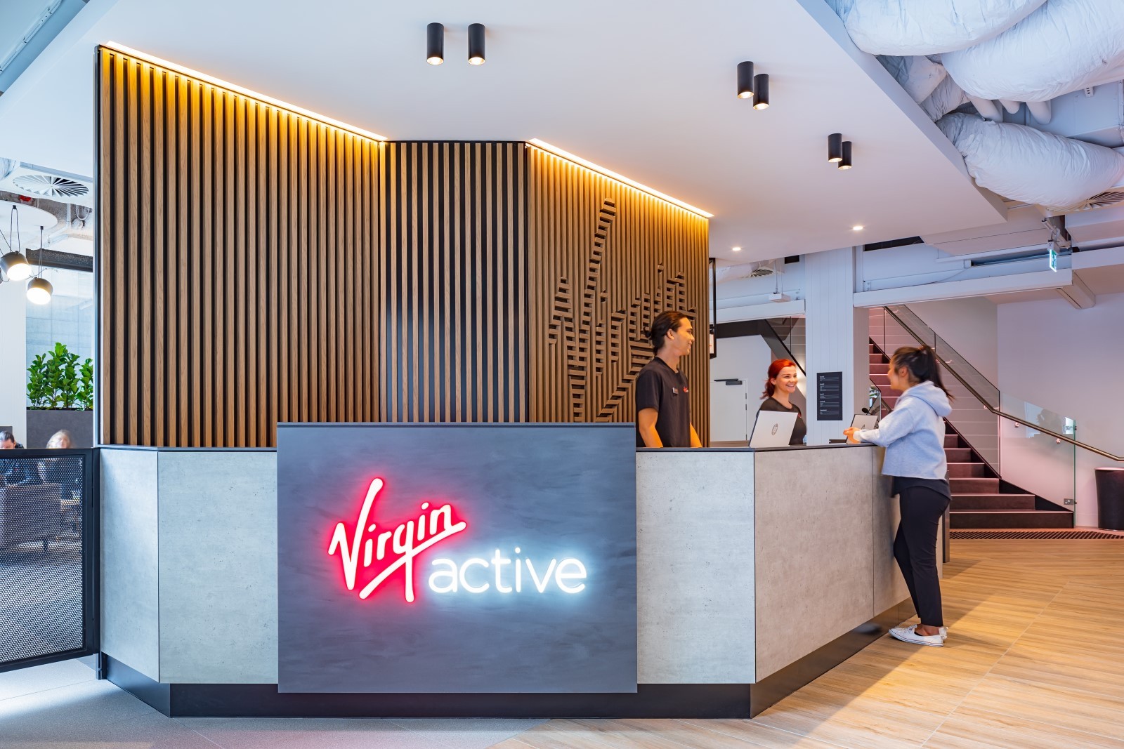 Virgin Active fitness facility showcasing modern gym environment